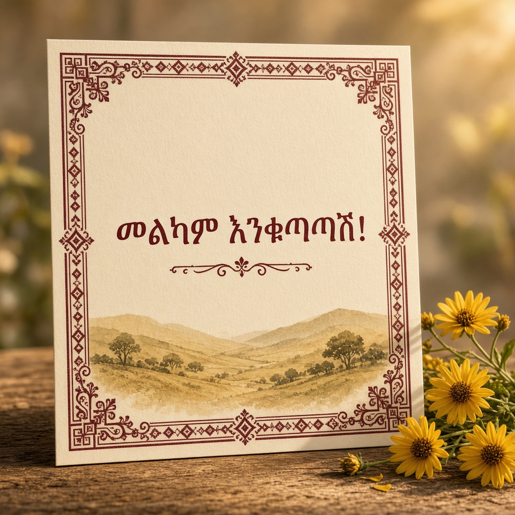 New Year Card -  የአዲስ ዓመት ካርድ
